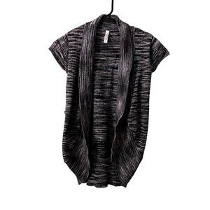 Xhilaration black and white striped knit pullover short sleeved vest cotton